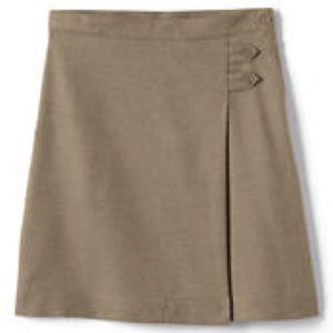NWOT - Lands’ End Little Girls Solid A-line Skirt Below the Knee /size 4/ Khaki